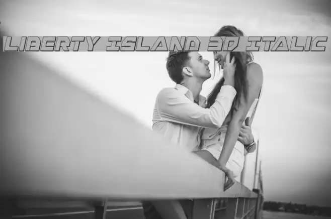 Liberty Island 3D Italic Font examples