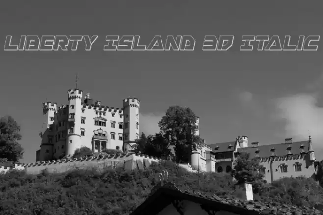 Liberty Island 3D Italic Font examples