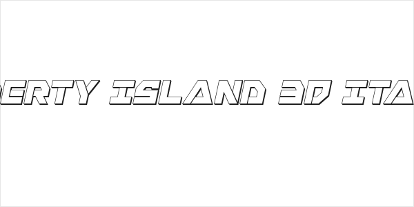 Liberty Island 3D Italic Logo