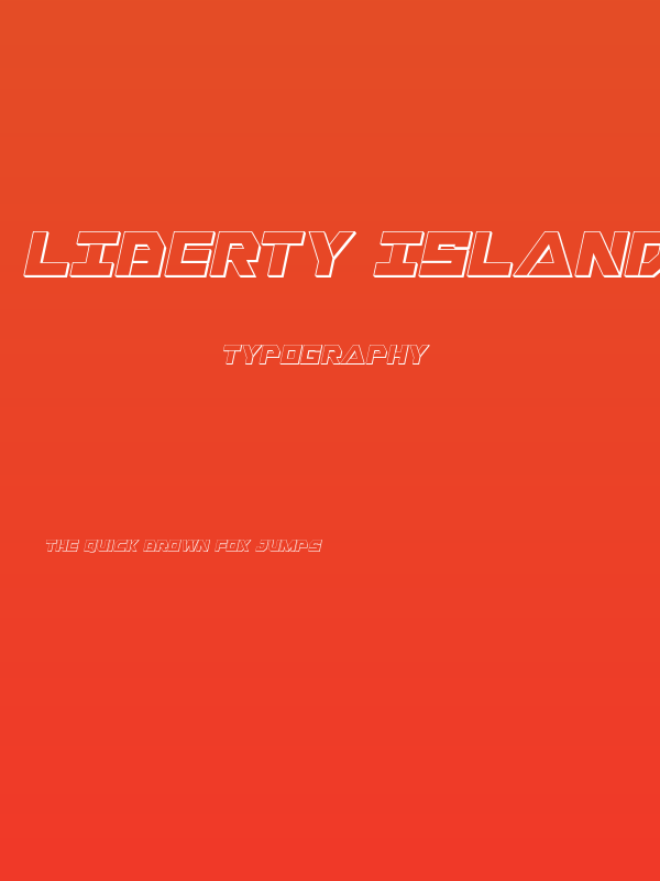 Liberty Island 3D Italic Poster