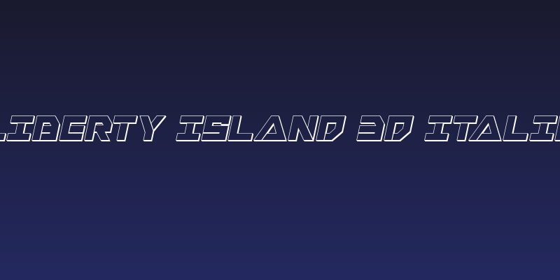 Liberty Island 3D Italic Social Header
