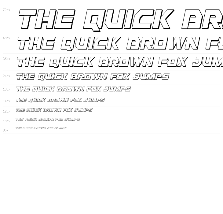 Liberty Island 3D Italic Waterfall