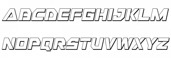 Liberty Island 3D Italic Caratteri MINUSCOLO