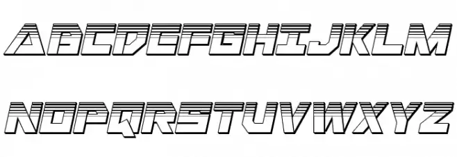 Liberty Island Chrome Italic Schriftart Groß