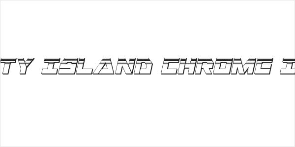 Liberty Island Chrome Italic Logo