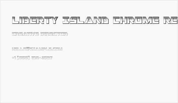 Liberty Island Chrome Regular Business Card