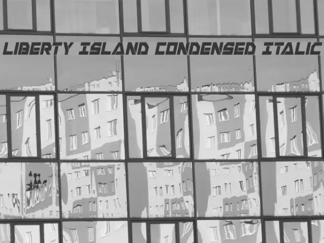 Liberty Island Condensed Italic Font examples