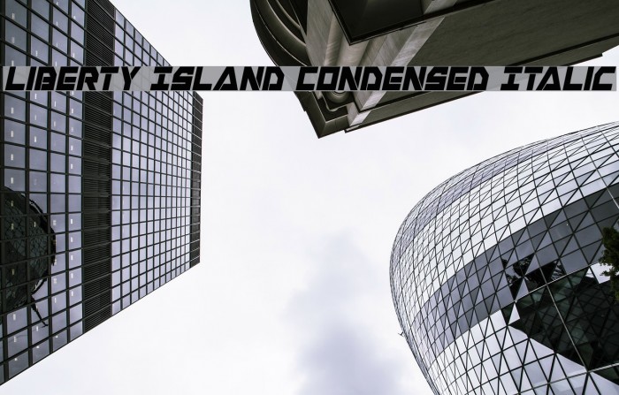 Liberty Island Condensed Italic Font examples