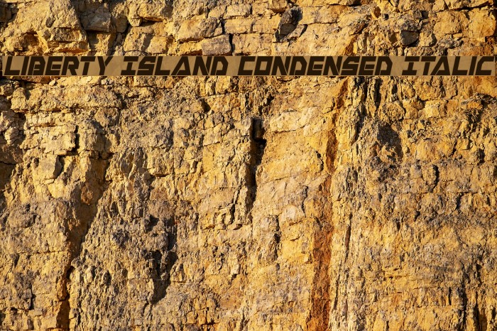Liberty Island Condensed Italic Font examples