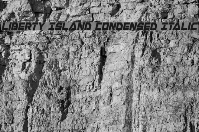 Liberty Island Condensed Italic Font examples