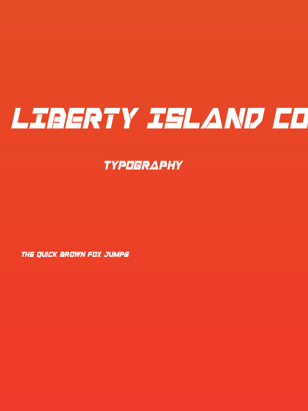 Liberty Island Condensed Italic Poster
