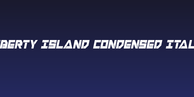 Liberty Island Condensed Italic Social Header