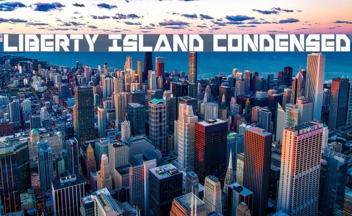 Liberty Island Condensed Caratteri examples