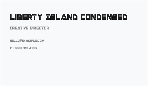 Liberty Island Condensed Business Card