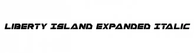 Liberty Island Expanded Italic  font caratteri gratis