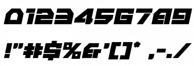 Liberty Island Expanded Italic Font OTHER CHARS