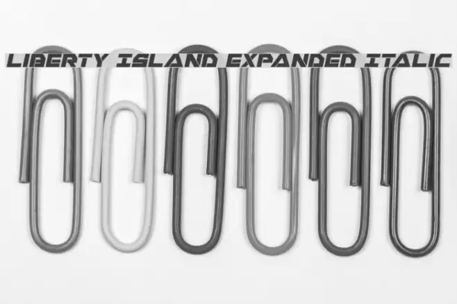 Liberty Island Expanded Italic Font examples