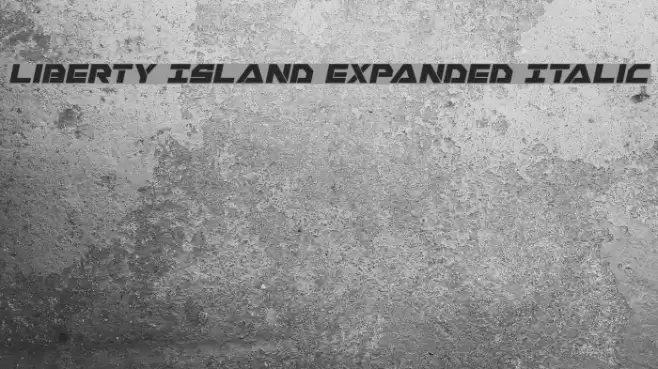 Liberty Island Expanded Italic Font examples