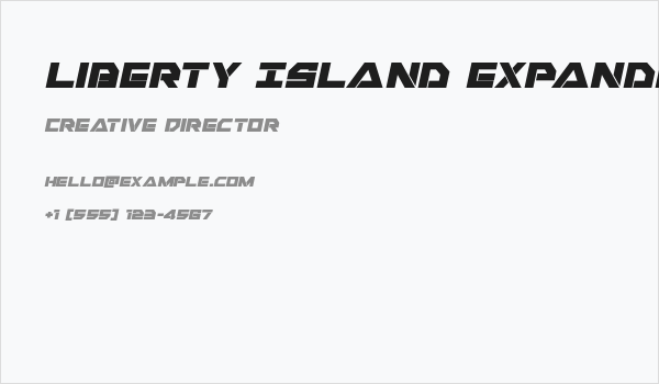Liberty Island Expanded Italic Business Card