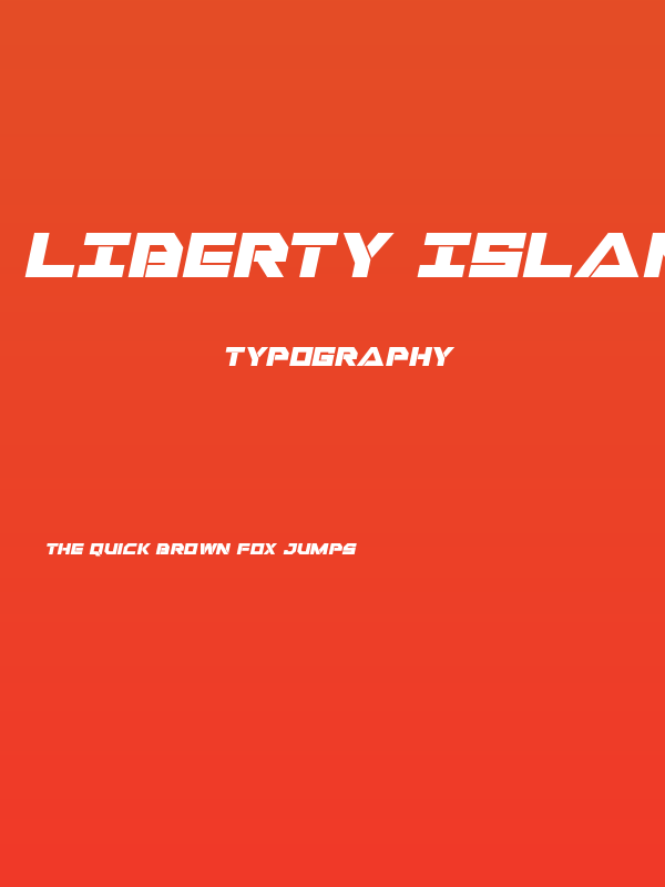 Liberty Island Expanded Italic Poster