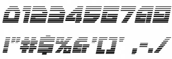 Liberty Island Gradient Italic Font OTHER CHARS