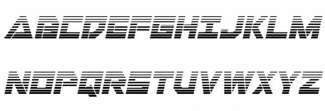 Liberty Island Gradient Italic 字体 大写