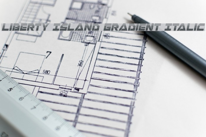 Liberty Island Gradient Italic Font examples