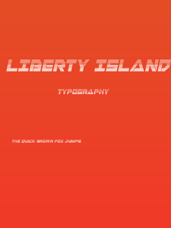 Liberty Island Gradient Italic Poster