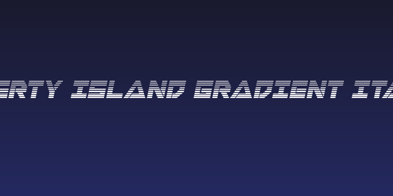 Liberty Island Gradient Italic Social Header