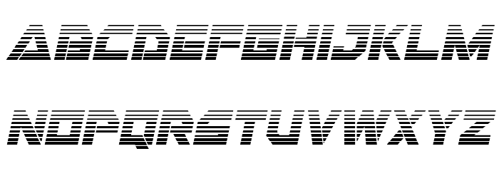 Liberty Island Gradient Italic Font LOWERCASE