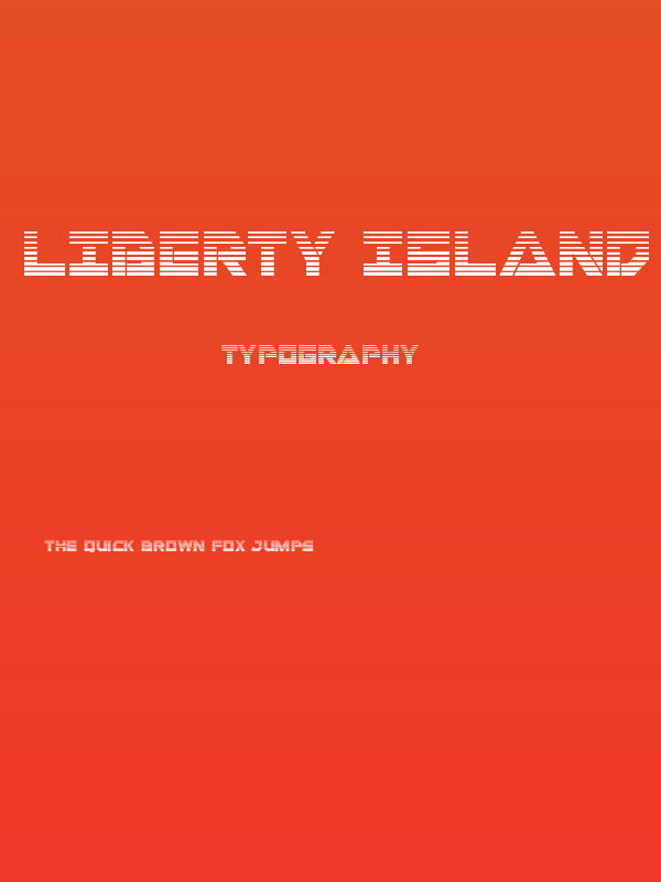 Liberty Island Gradient Regular Poster