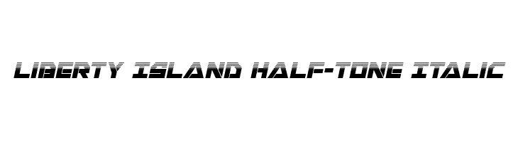 Liberty Island Half-Tone Italic  Скачать бесплатные шрифты