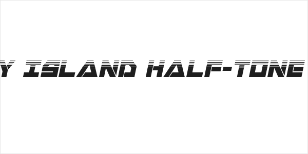 Liberty Island Half-Tone Italic Logo