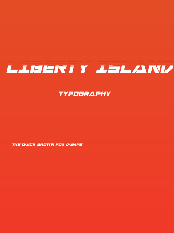Liberty Island Half-Tone Italic Poster