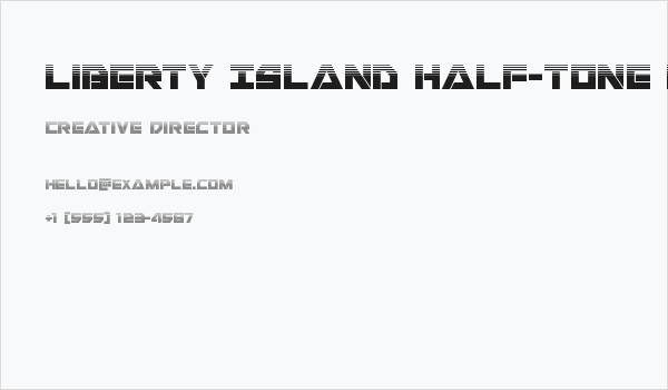 Liberty Island Half-Tone Regular Business Card
