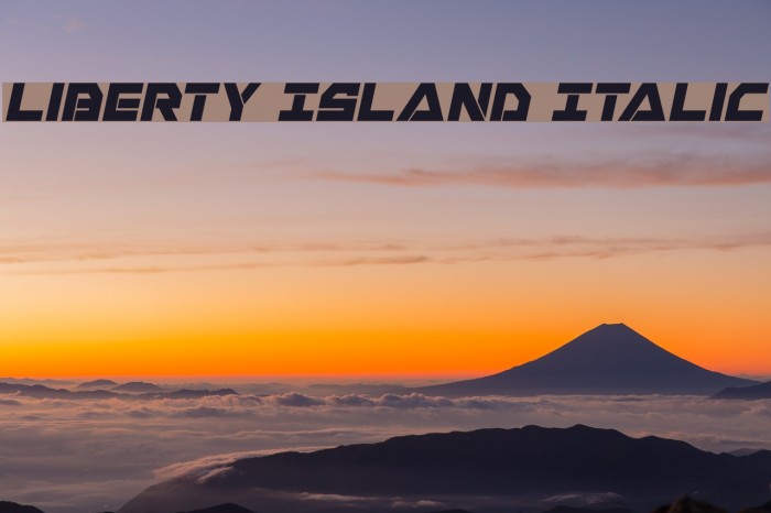 Liberty Island Italic Font examples