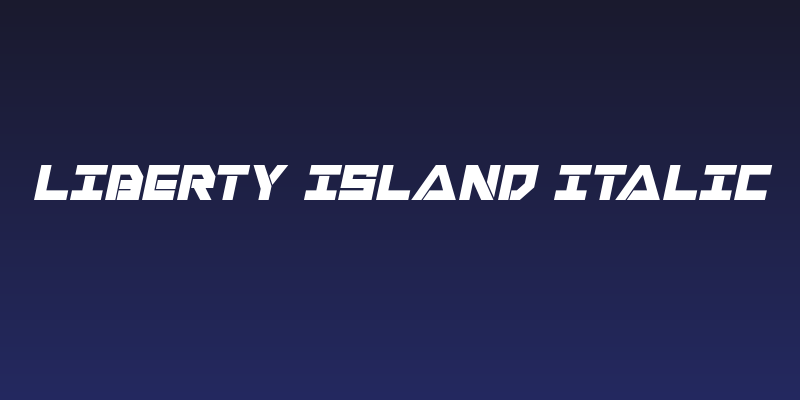 Liberty Island Italic Social Header