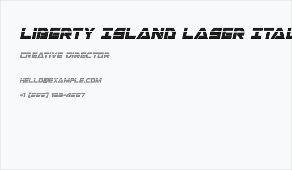 Liberty Island Laser Italic Business Card