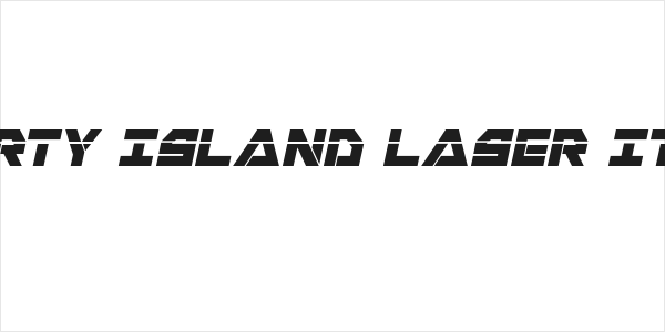Liberty Island Laser Italic Logo