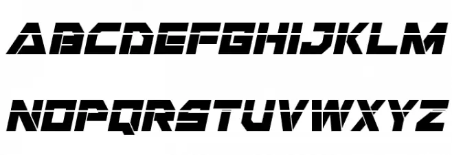 Liberty Island Laser Italic Font LOWERCASE