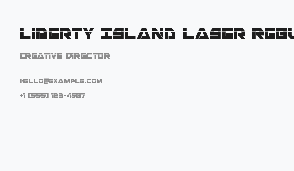 Liberty Island Laser Regular Business Card
