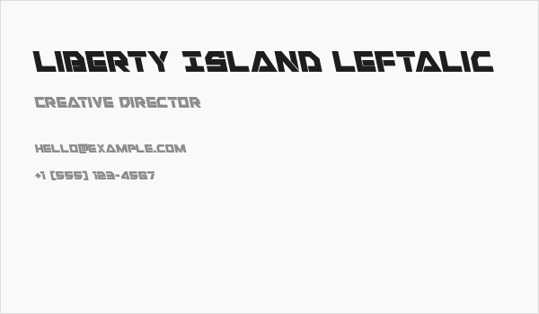 Liberty Island Leftalic Business Card