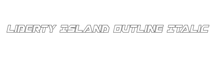 Liberty Island Outline Italic  font caratteri gratis