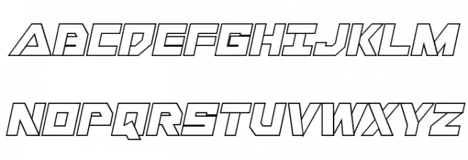Liberty Island Outline Italic Schriftart Groß