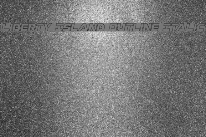 Liberty Island Outline Italic Font examples