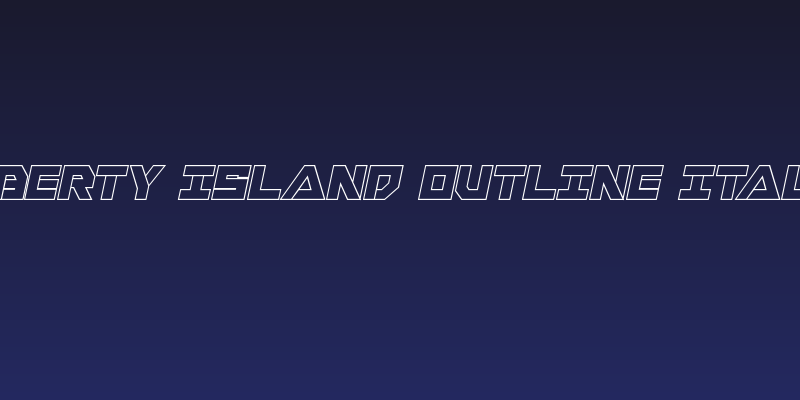Liberty Island Outline Italic Social Header