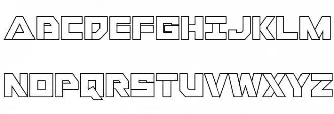 Liberty Island Outline Regular Шрифта ВЕРХНИЙ