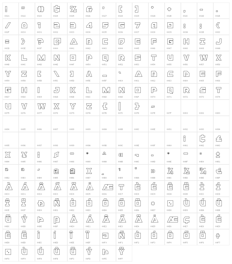 Liberty Island Outline Regular Character Map