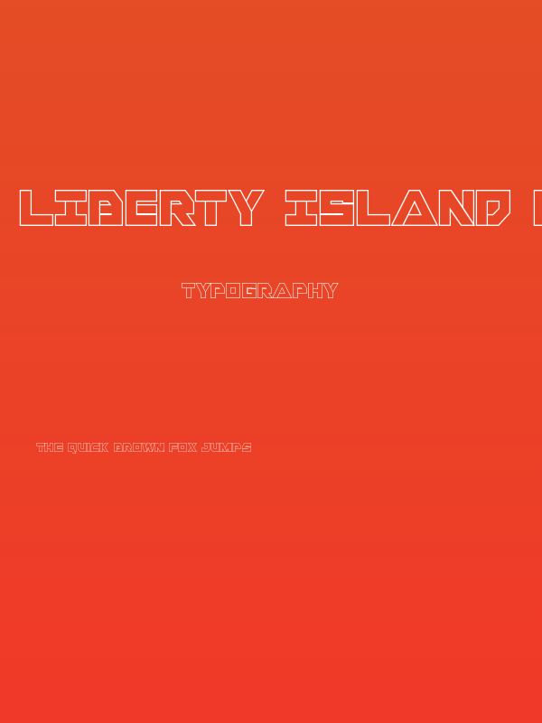 Liberty Island Outline Regular Poster