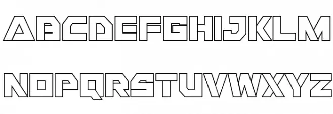 Liberty Island Outline Regular Font LOWERCASE